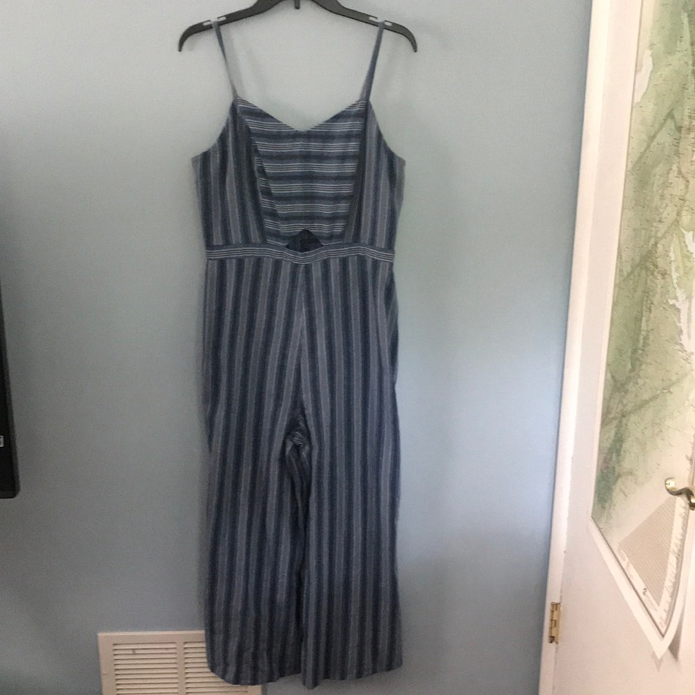 Stripe cut out jumpsuit